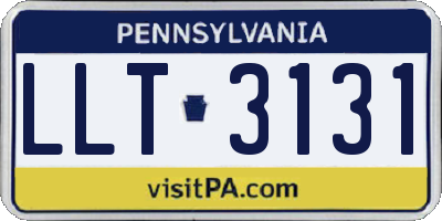 PA license plate LLT3131