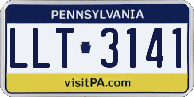 PA license plate LLT3141