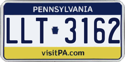 PA license plate LLT3162