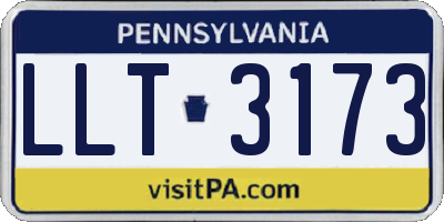 PA license plate LLT3173