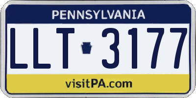 PA license plate LLT3177