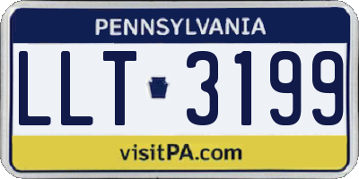 PA license plate LLT3199
