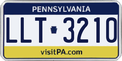 PA license plate LLT3210