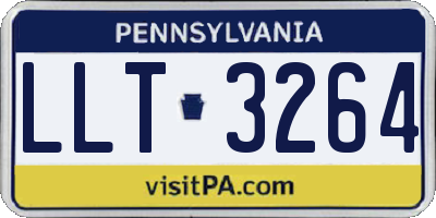 PA license plate LLT3264