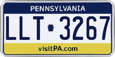 PA license plate LLT3267