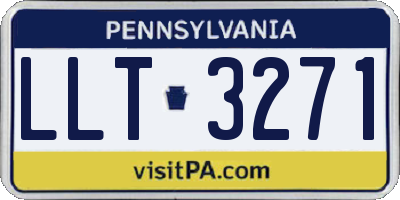 PA license plate LLT3271