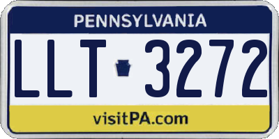PA license plate LLT3272
