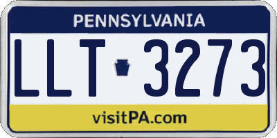 PA license plate LLT3273