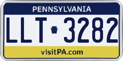 PA license plate LLT3282