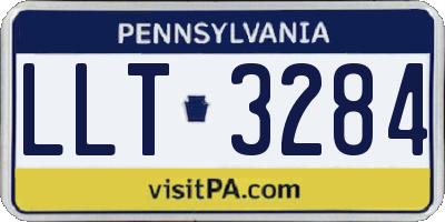 PA license plate LLT3284