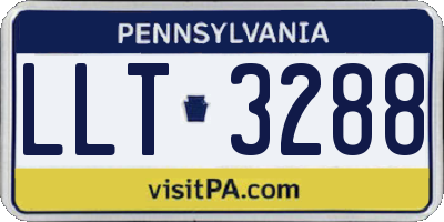 PA license plate LLT3288