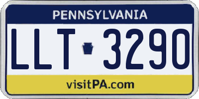 PA license plate LLT3290