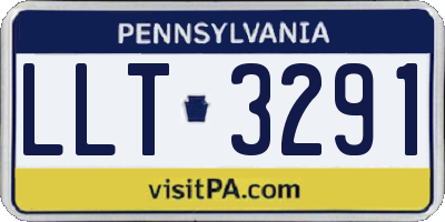 PA license plate LLT3291