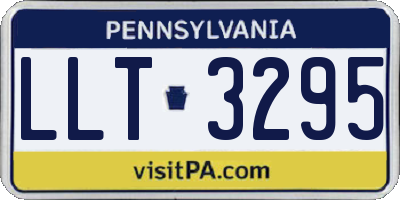 PA license plate LLT3295