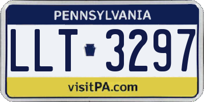 PA license plate LLT3297