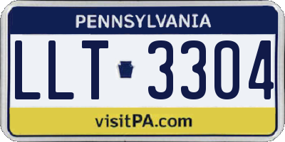 PA license plate LLT3304