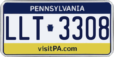 PA license plate LLT3308