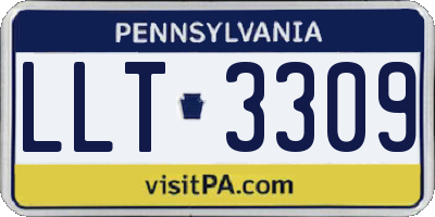 PA license plate LLT3309