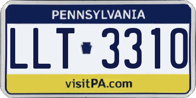 PA license plate LLT3310