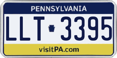PA license plate LLT3395