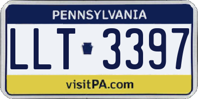 PA license plate LLT3397