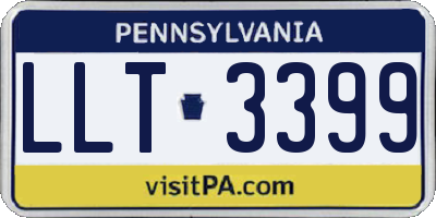 PA license plate LLT3399