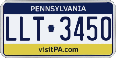 PA license plate LLT3450