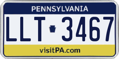 PA license plate LLT3467