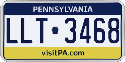 PA license plate LLT3468