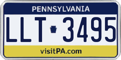 PA license plate LLT3495