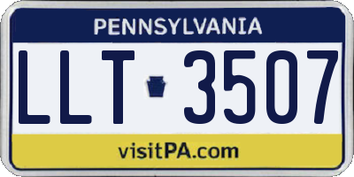 PA license plate LLT3507