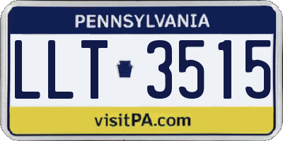 PA license plate LLT3515