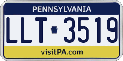 PA license plate LLT3519