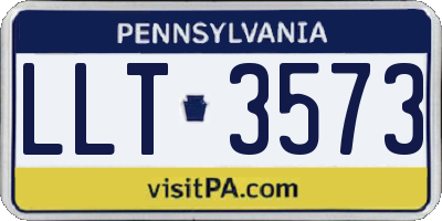 PA license plate LLT3573