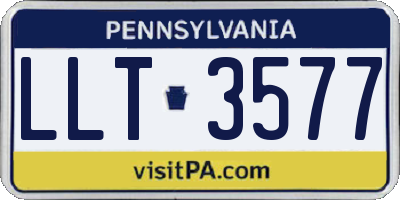 PA license plate LLT3577