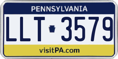PA license plate LLT3579