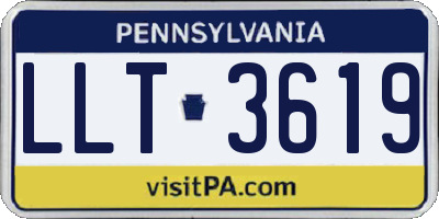PA license plate LLT3619