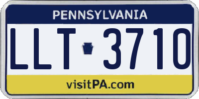 PA license plate LLT3710
