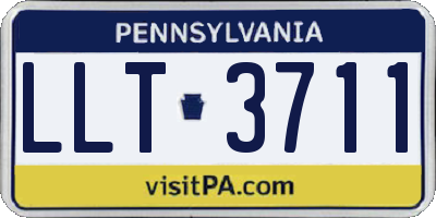 PA license plate LLT3711