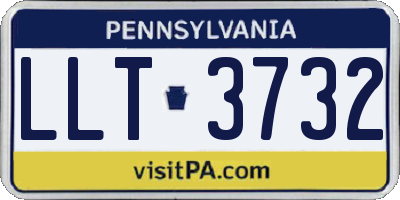PA license plate LLT3732