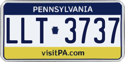 PA license plate LLT3737