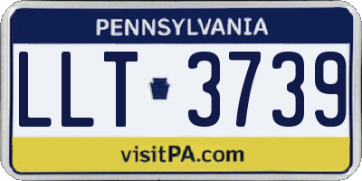 PA license plate LLT3739
