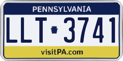 PA license plate LLT3741