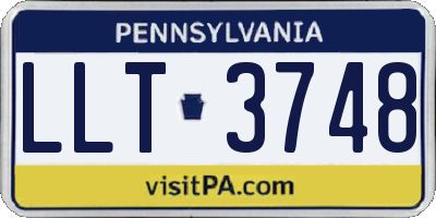 PA license plate LLT3748