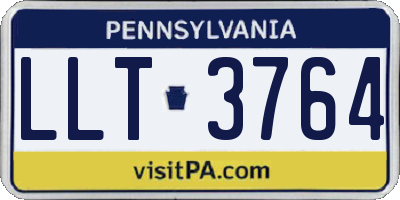 PA license plate LLT3764