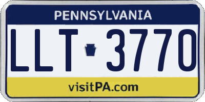 PA license plate LLT3770