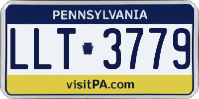 PA license plate LLT3779