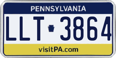 PA license plate LLT3864
