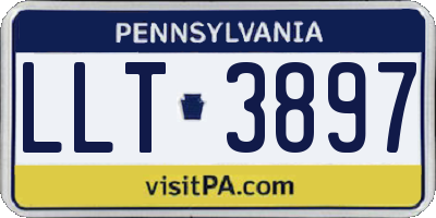 PA license plate LLT3897