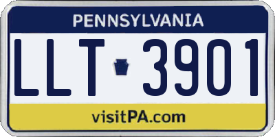 PA license plate LLT3901